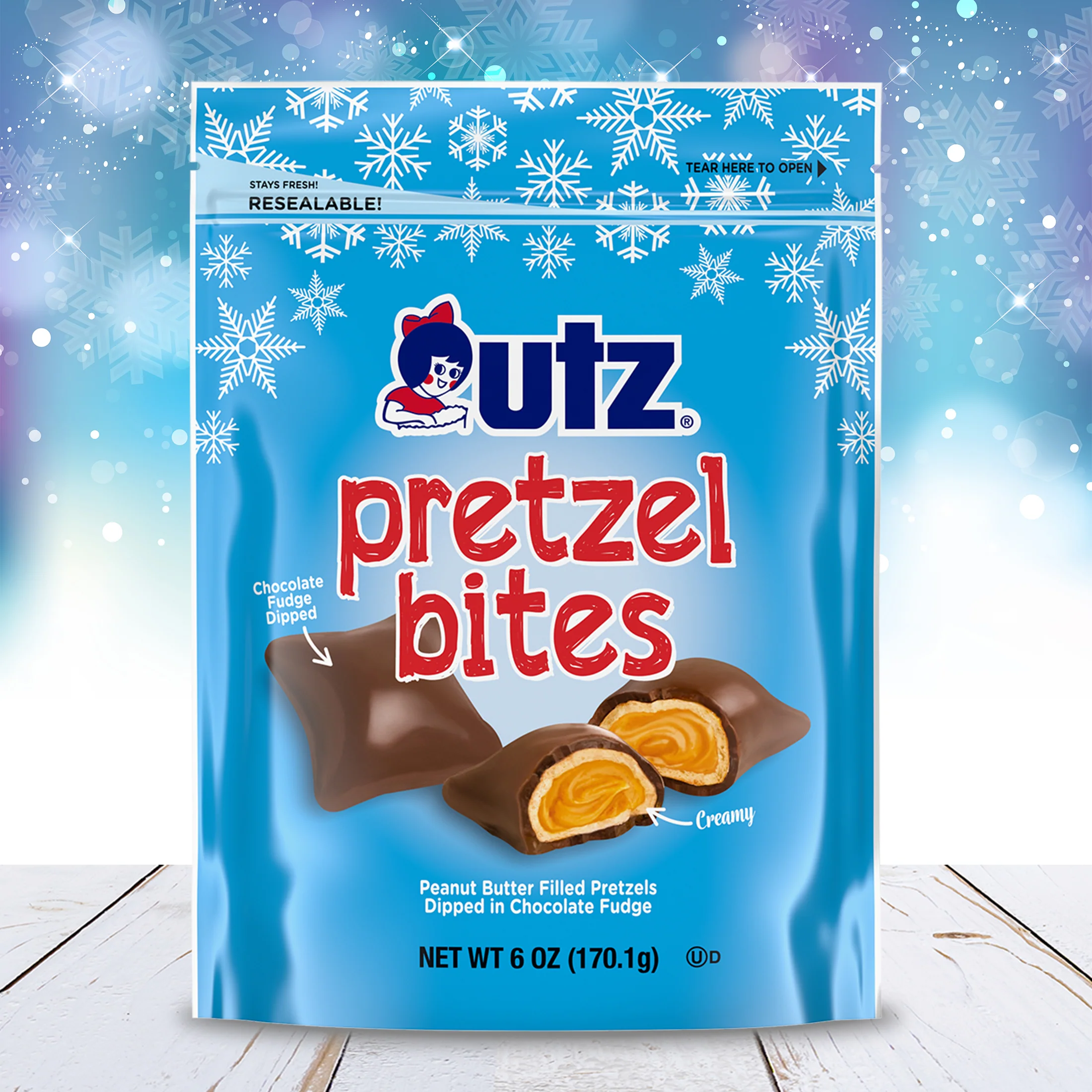 Utz® Pretzel Bites – Peanut Butter Filled, Chocolate Dipped - Image 3