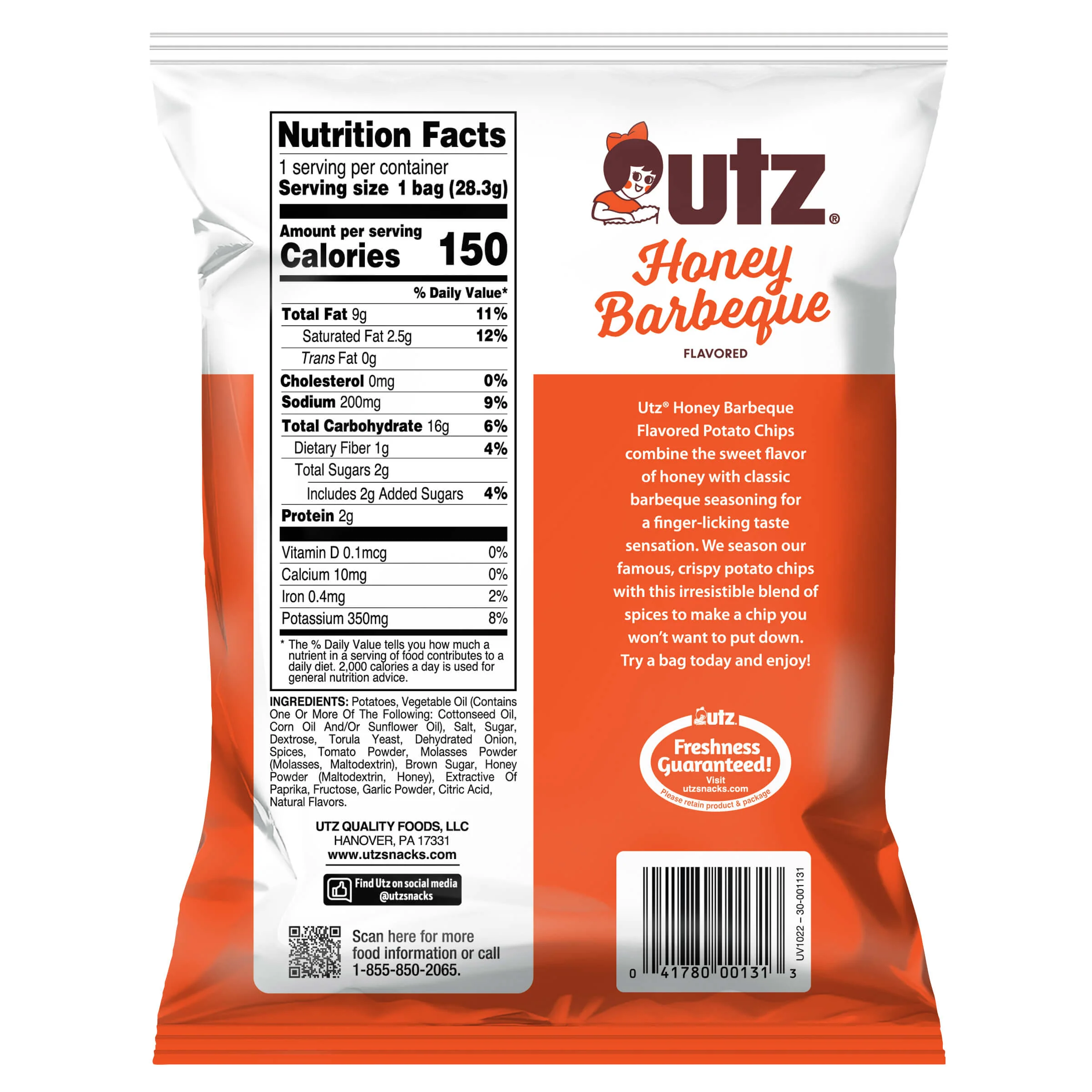 Utz Honey Barbeque Potato Chips - Image 10