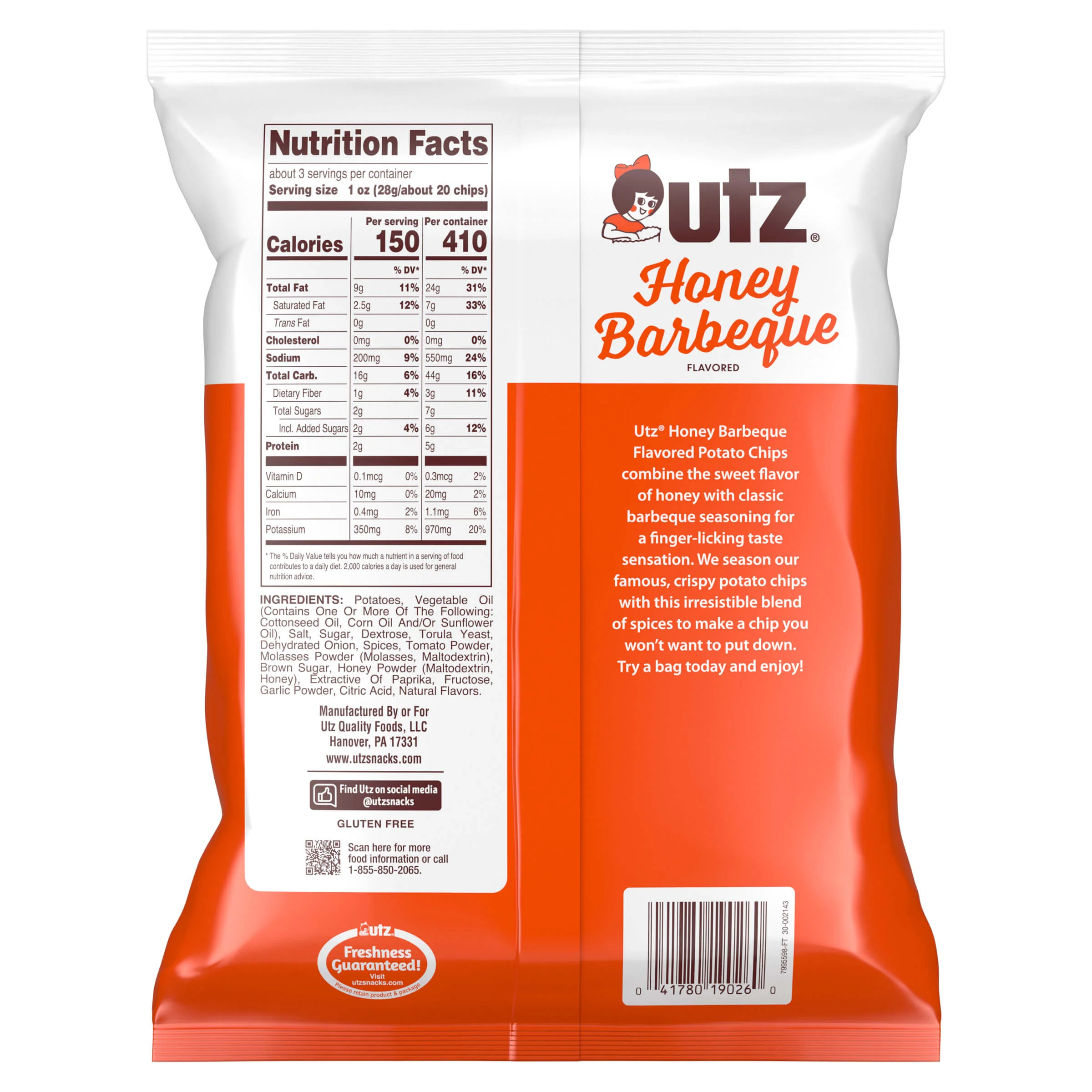 Utz Honey Barbeque Potato Chips - Image 12