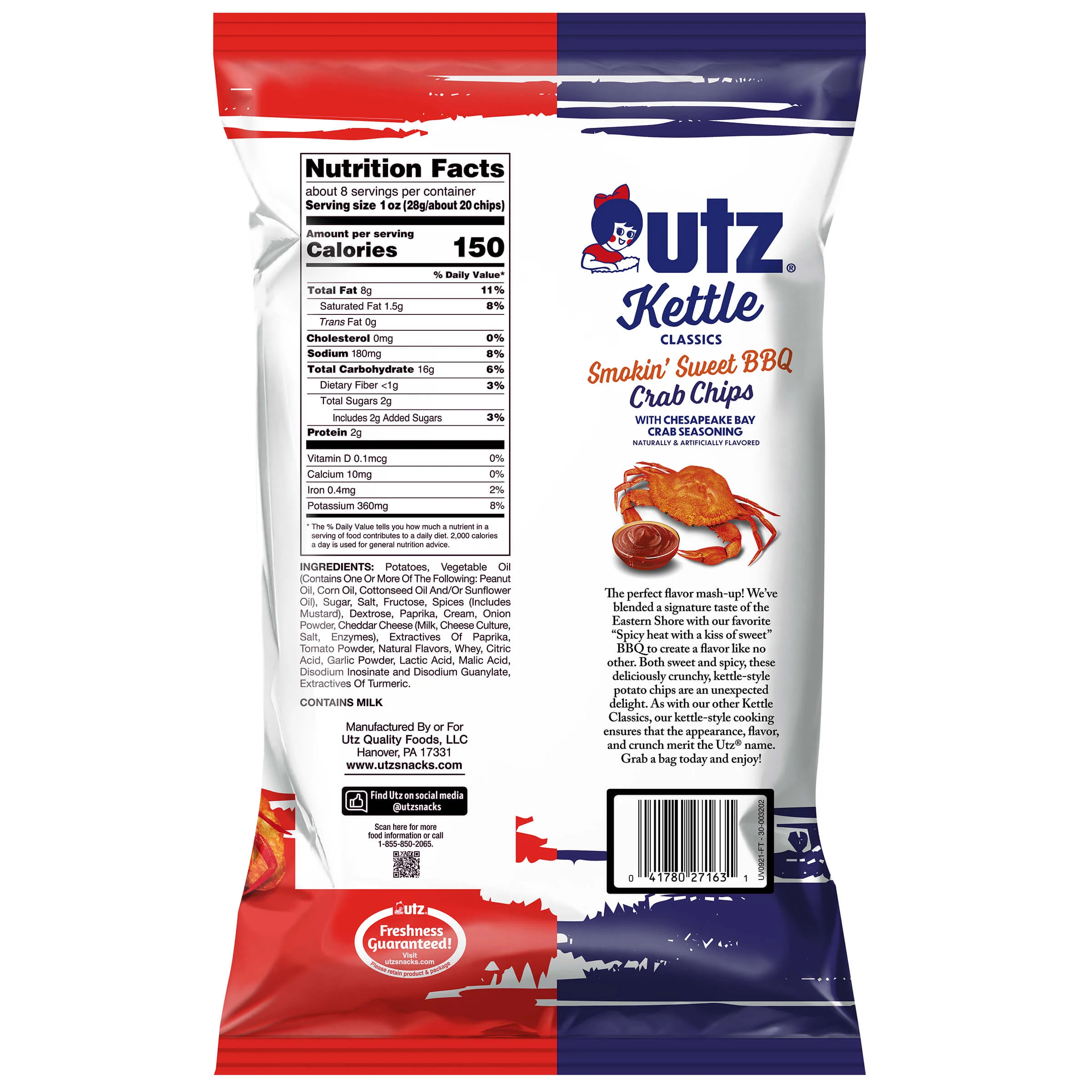 Utz Kettle Classics Potato Chips Mash Up Smokin' Sweet Crab - Image 6