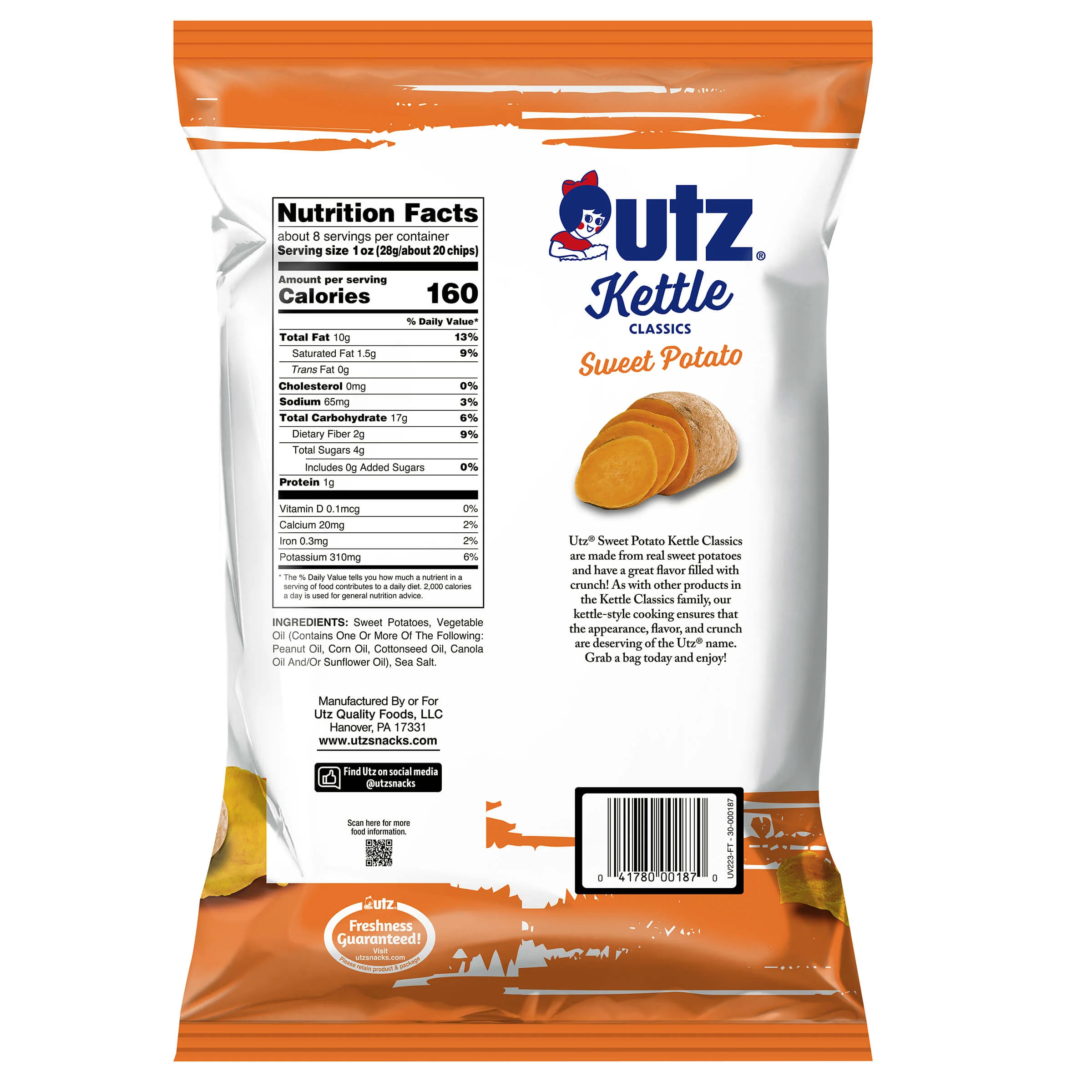 Utz Kettle Classics Potato Chips Sweet Potato - Image 6