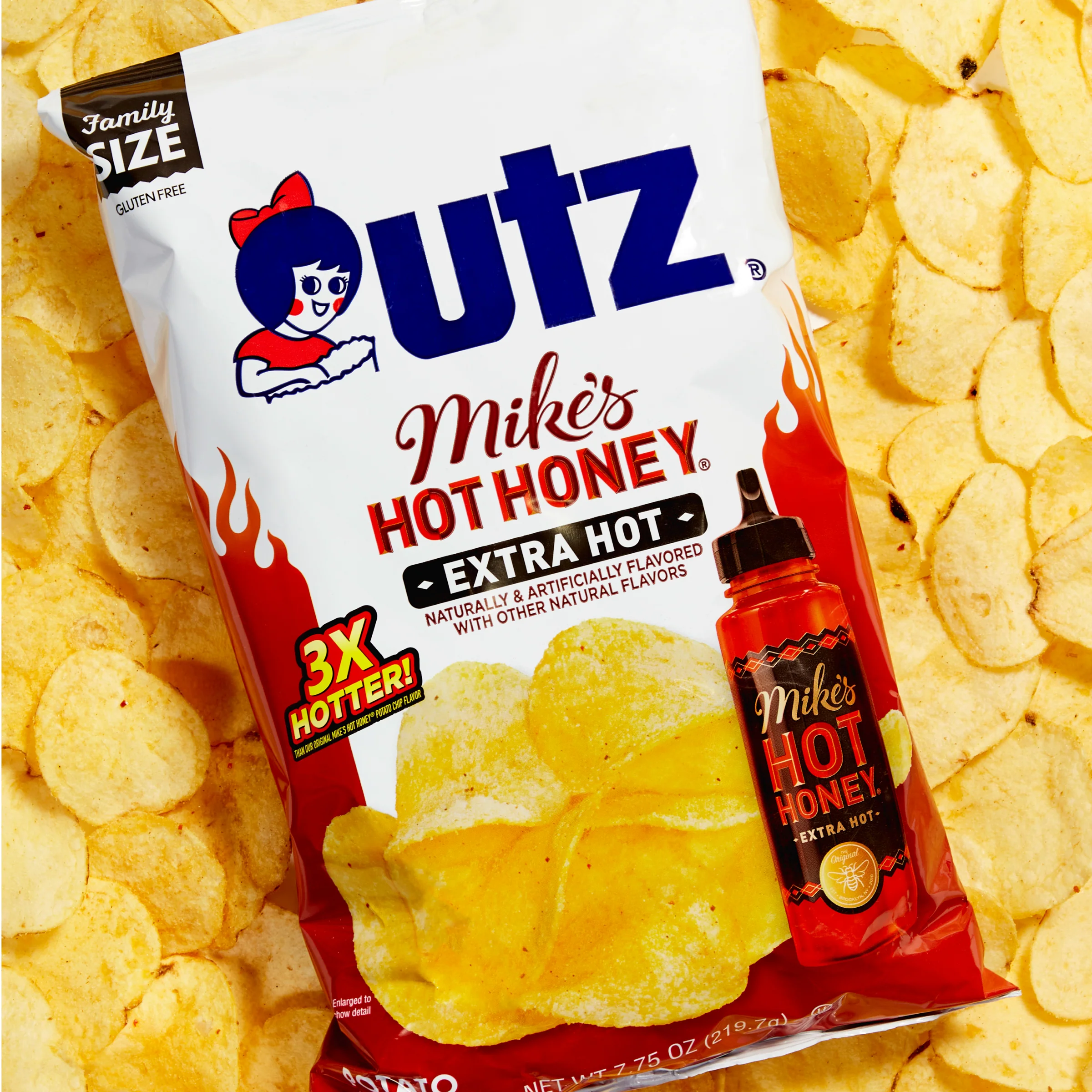 Utz Potato Chips, Mike's Hot Honey Extra Hot - Image 3