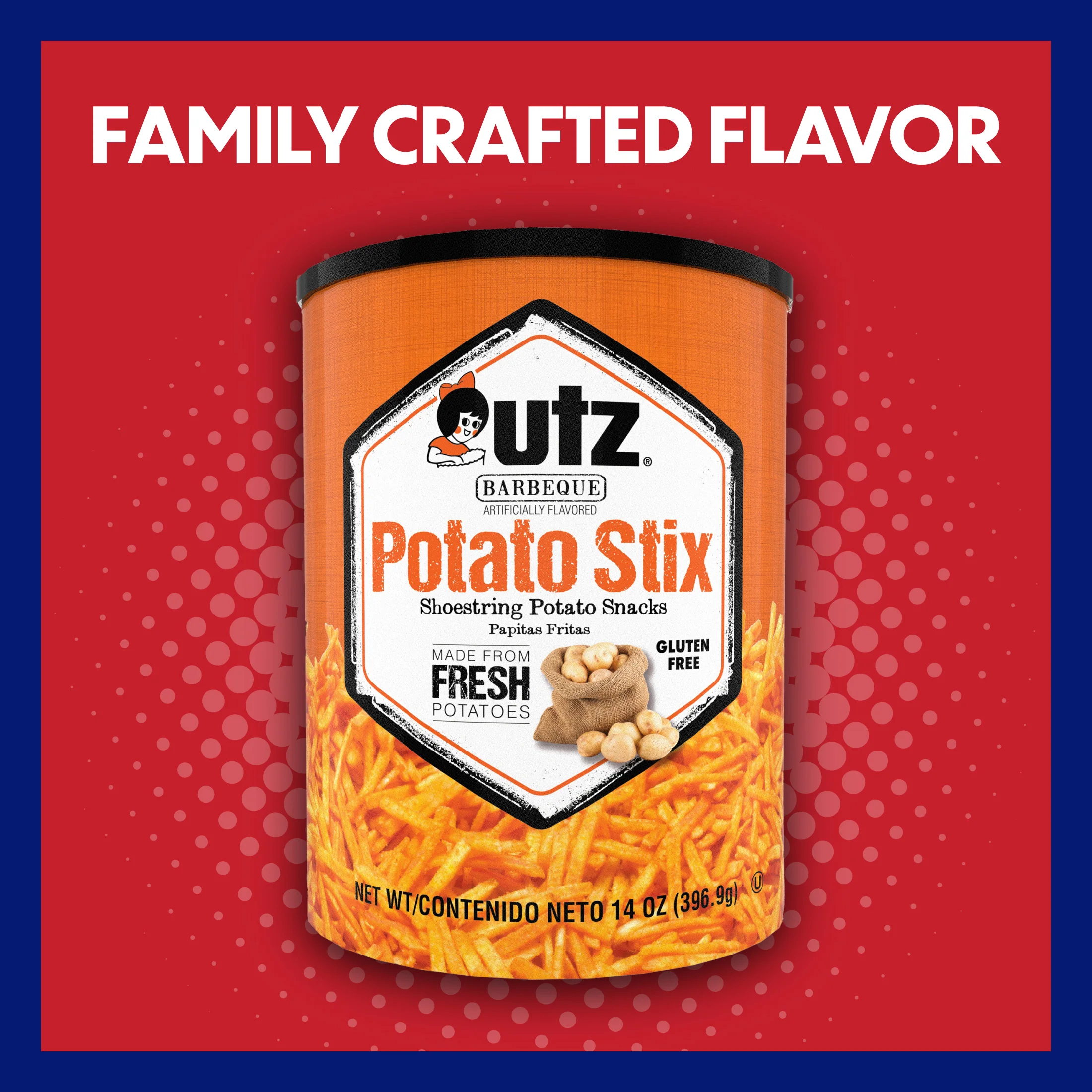 Utz Barbeque Potato Stix, Multipack, 14 oz, 3 Count - Image 4