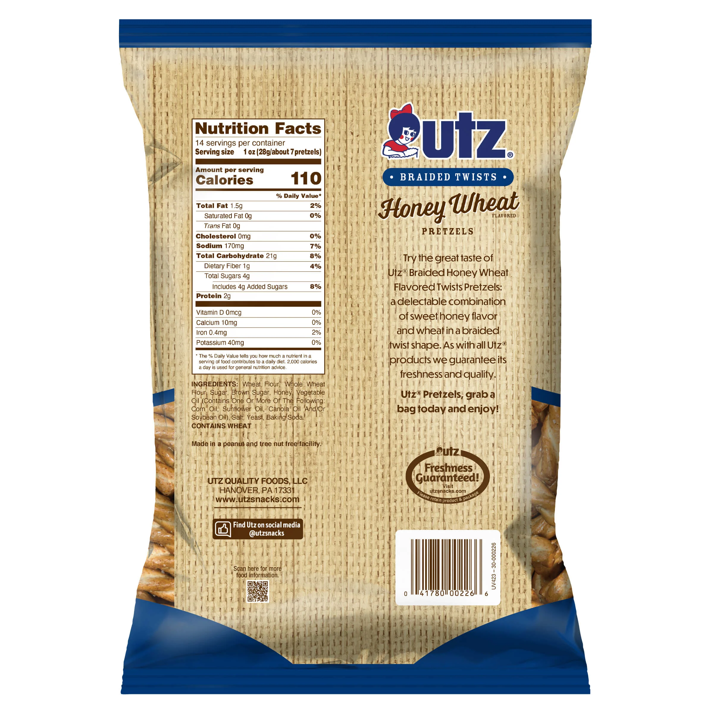 Utz Honey Wheat Braided Twists Pretzels - Image 5