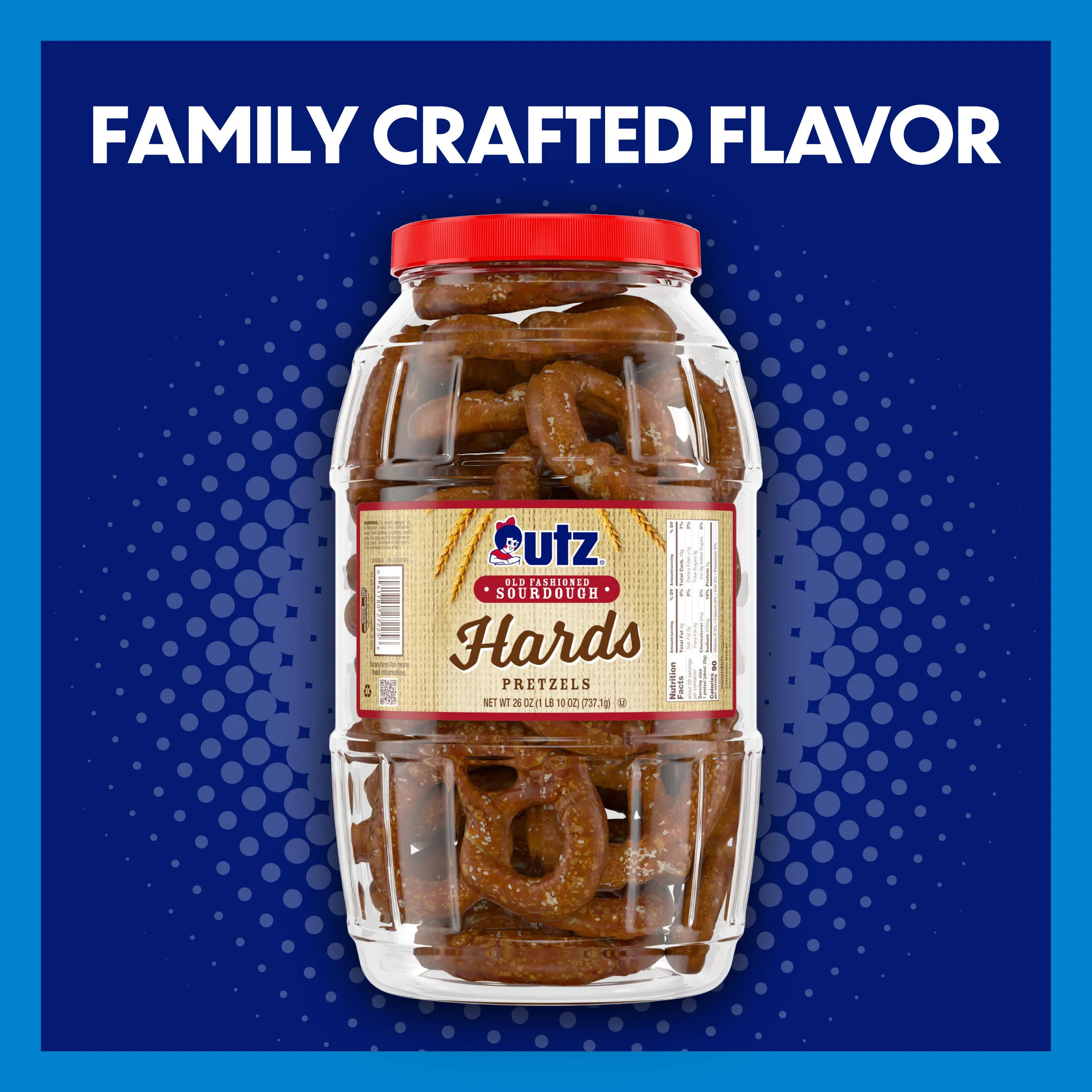 Utz Old Fashioned Sourdough Hards Pretzels Barrel - Image 3