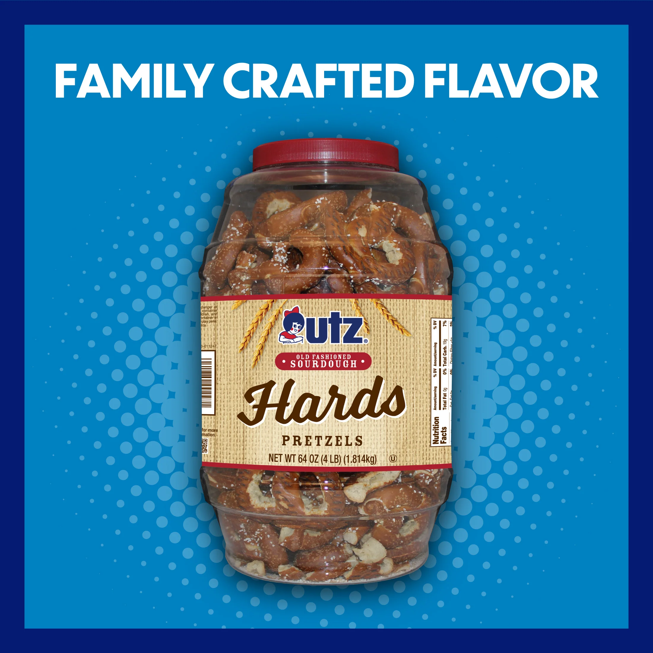 Utz Old Fashioned Sourdough Hards Pretzels Barrel - Image 4