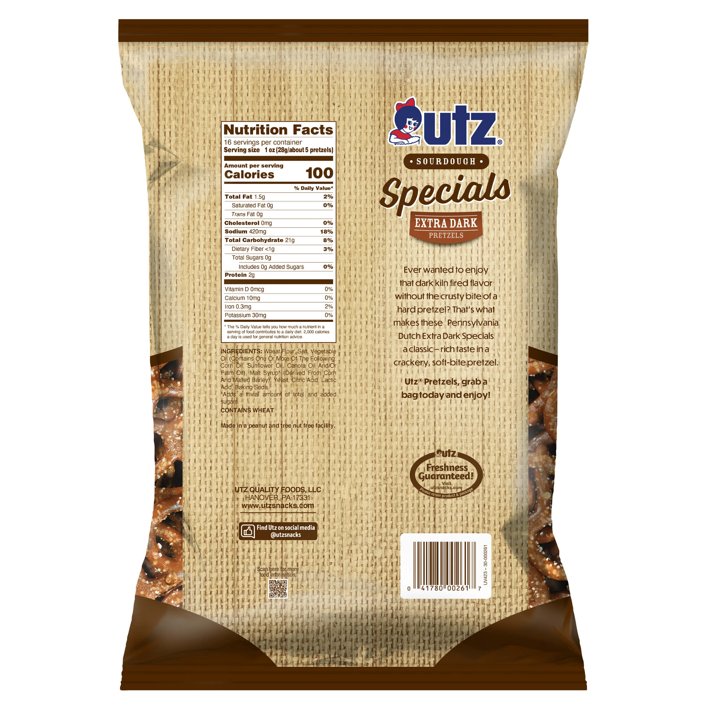 Utz Sourdough Specials Extra Dark Pretzels - Image 7