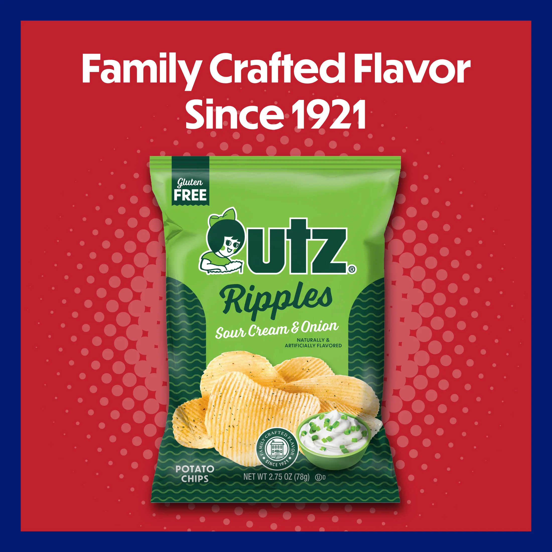 Utz Sour Cream & Onion Ripple Potato Chips - Image 6