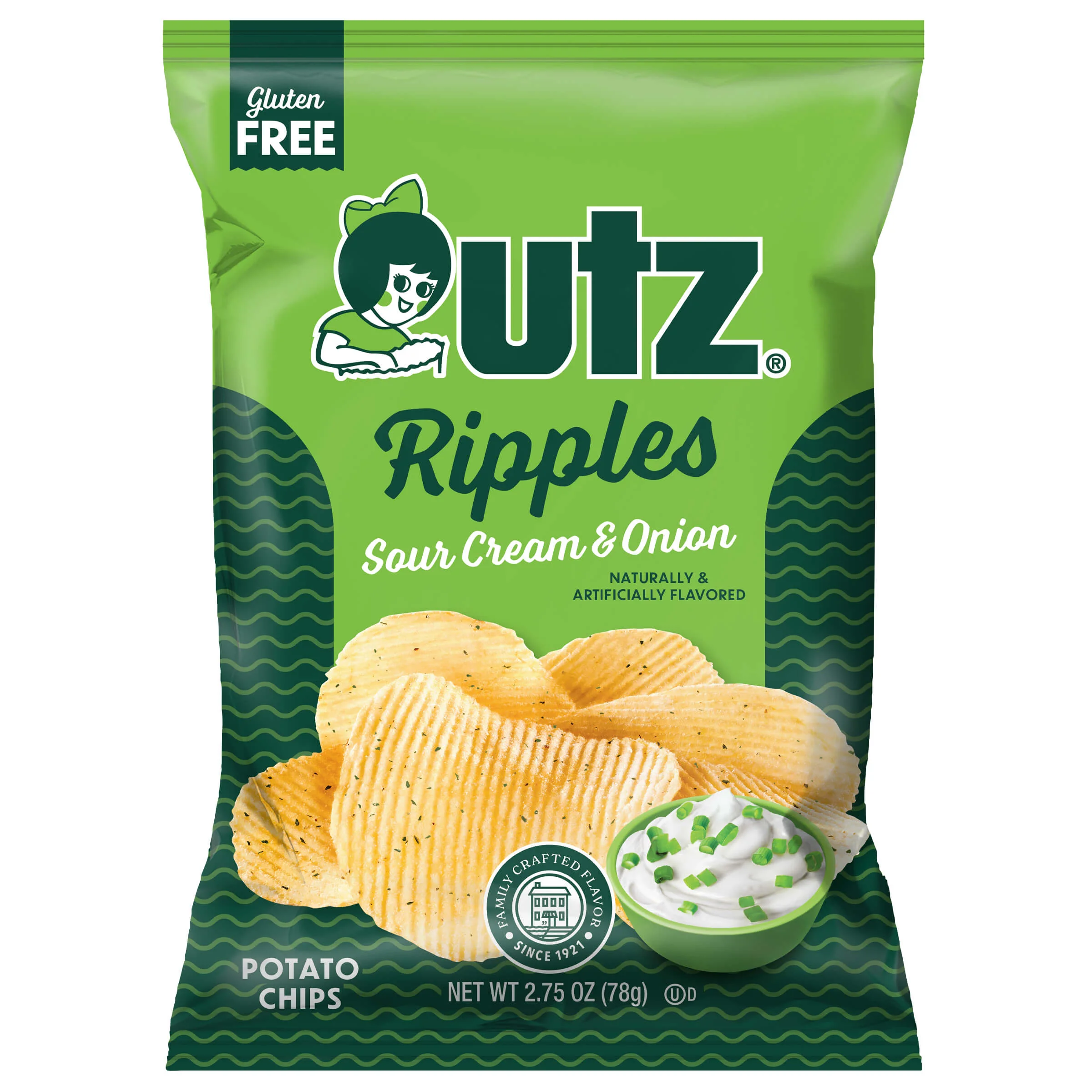 Utz Sour Cream & Onion Ripple Potato Chips - Image 8