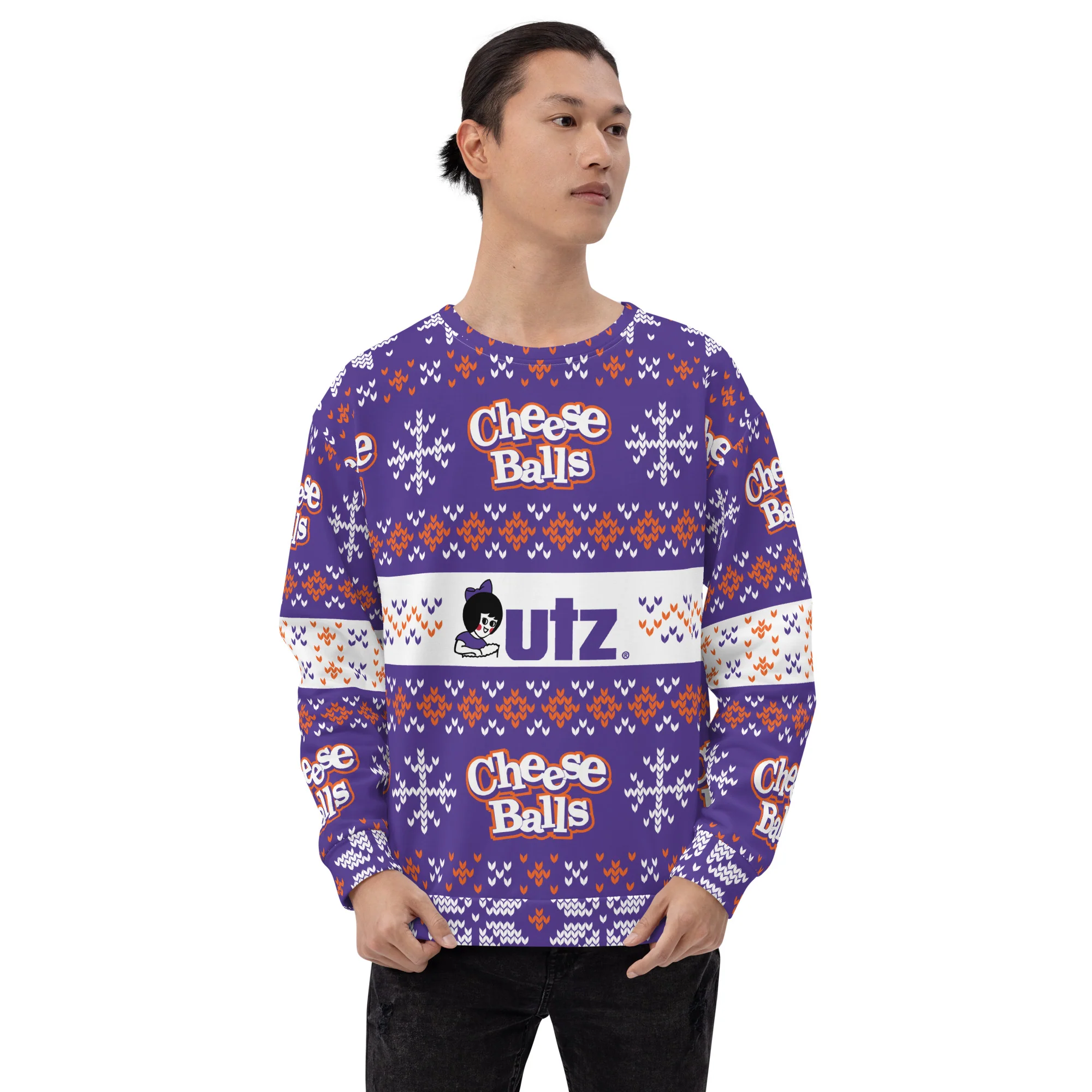 Utz Ugly Holiday Sweatshirt - Cheese Balls - Image 3