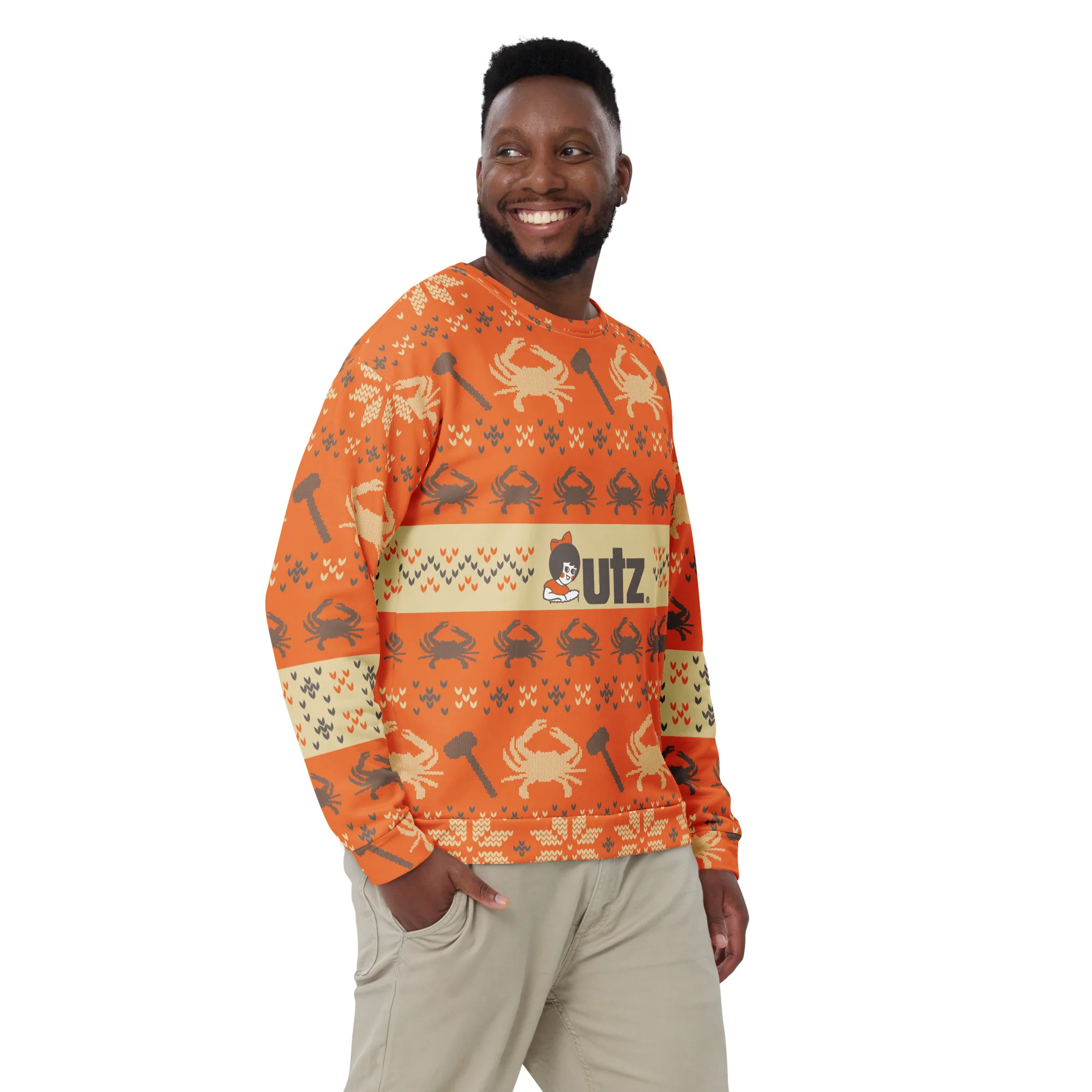 Utz Ugly Holiday Sweatshirt - "The Crab Chip" - Image 3