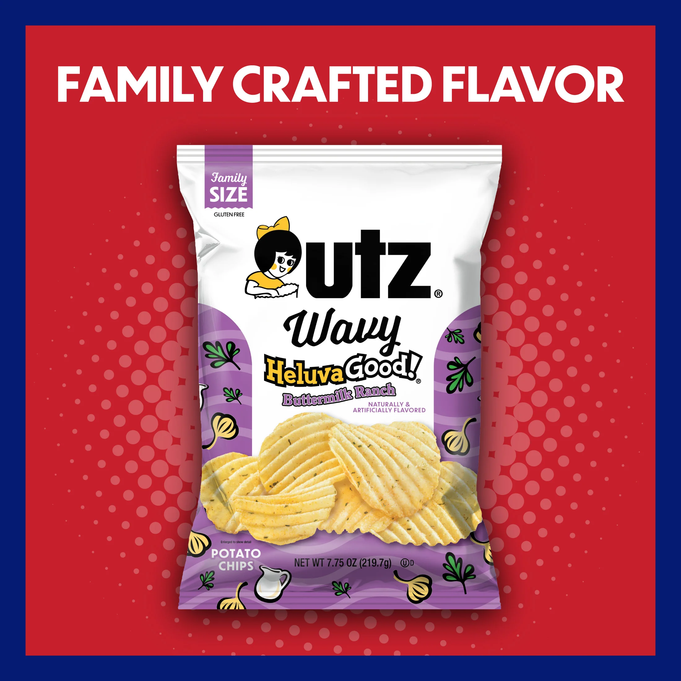 Utz Wavy Heluva Good Buttermilk Ranch Potato Chips - Image 4