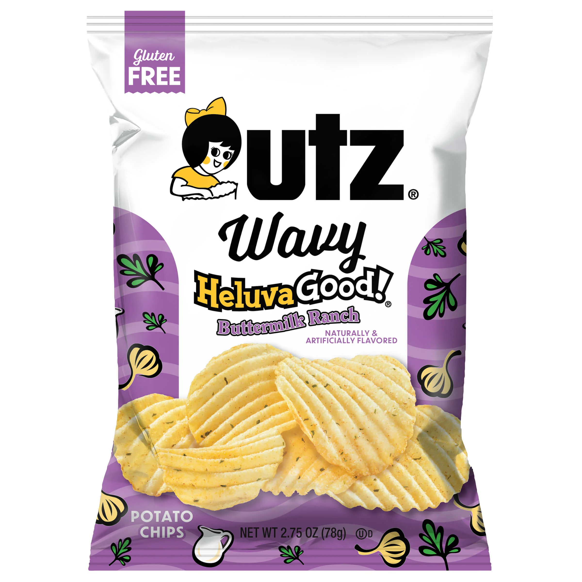 Utz Wavy Heluva Good Buttermilk Ranch Potato Chips - Image 6