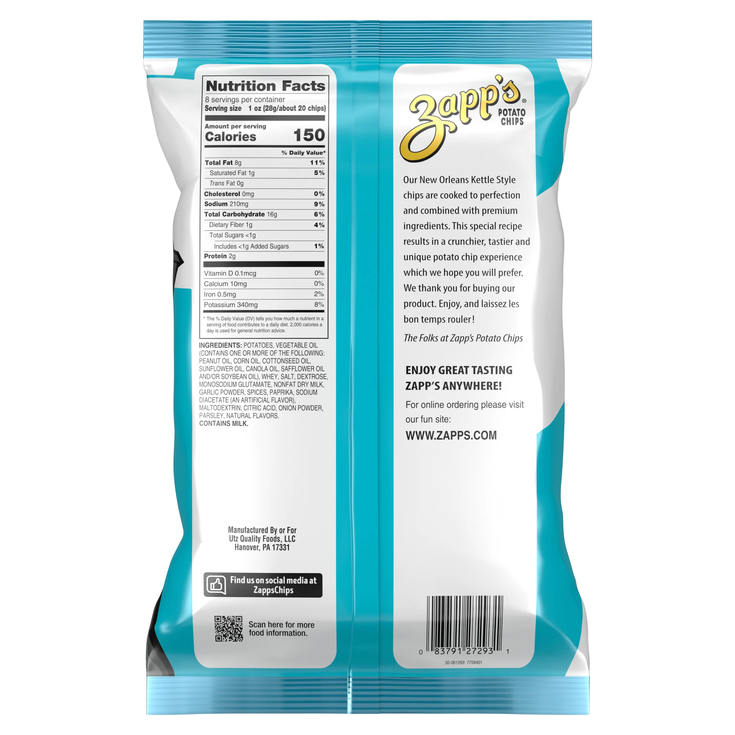 Zapp's Kettle Potato Chips Bayou Blackened Ranch - Image 6