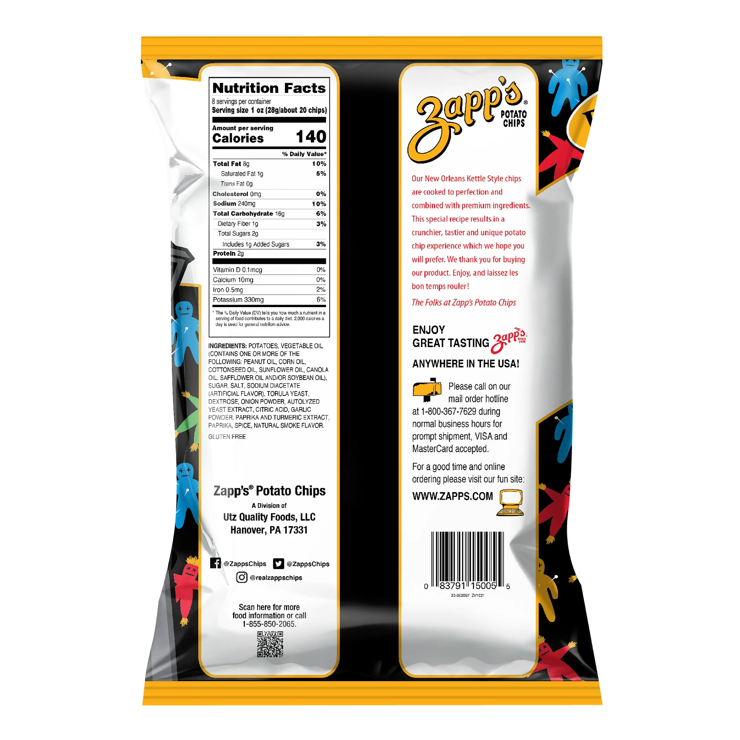Zapp's Kettle Potato Chips Voodoo - Image 8