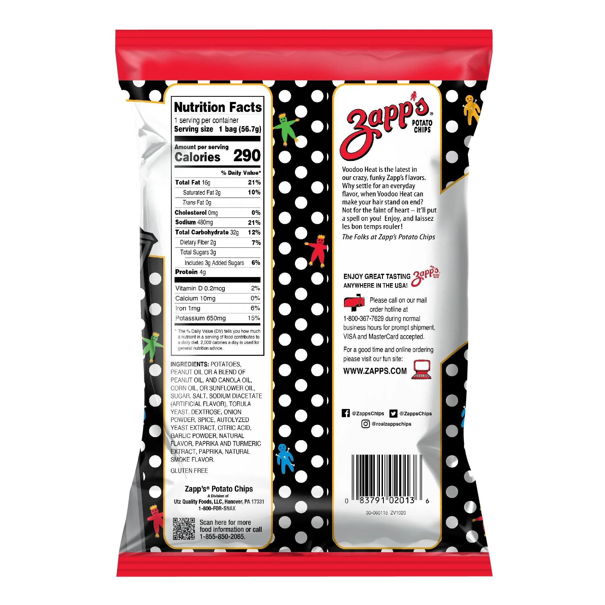 Zapp's Kettle Potato Chips Voodoo Heat 2 oz. - Image 6